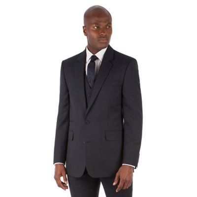 Hammond & Co. by Patrick Grant Navy semi plain 2 button front tailored fit st james suit jacket